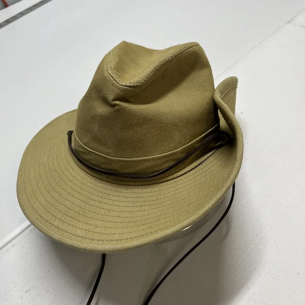 Hensel Oswego Aussie Boonie Hat Brown Cotton Snap Brim Size M‎ Outdoor Hiking